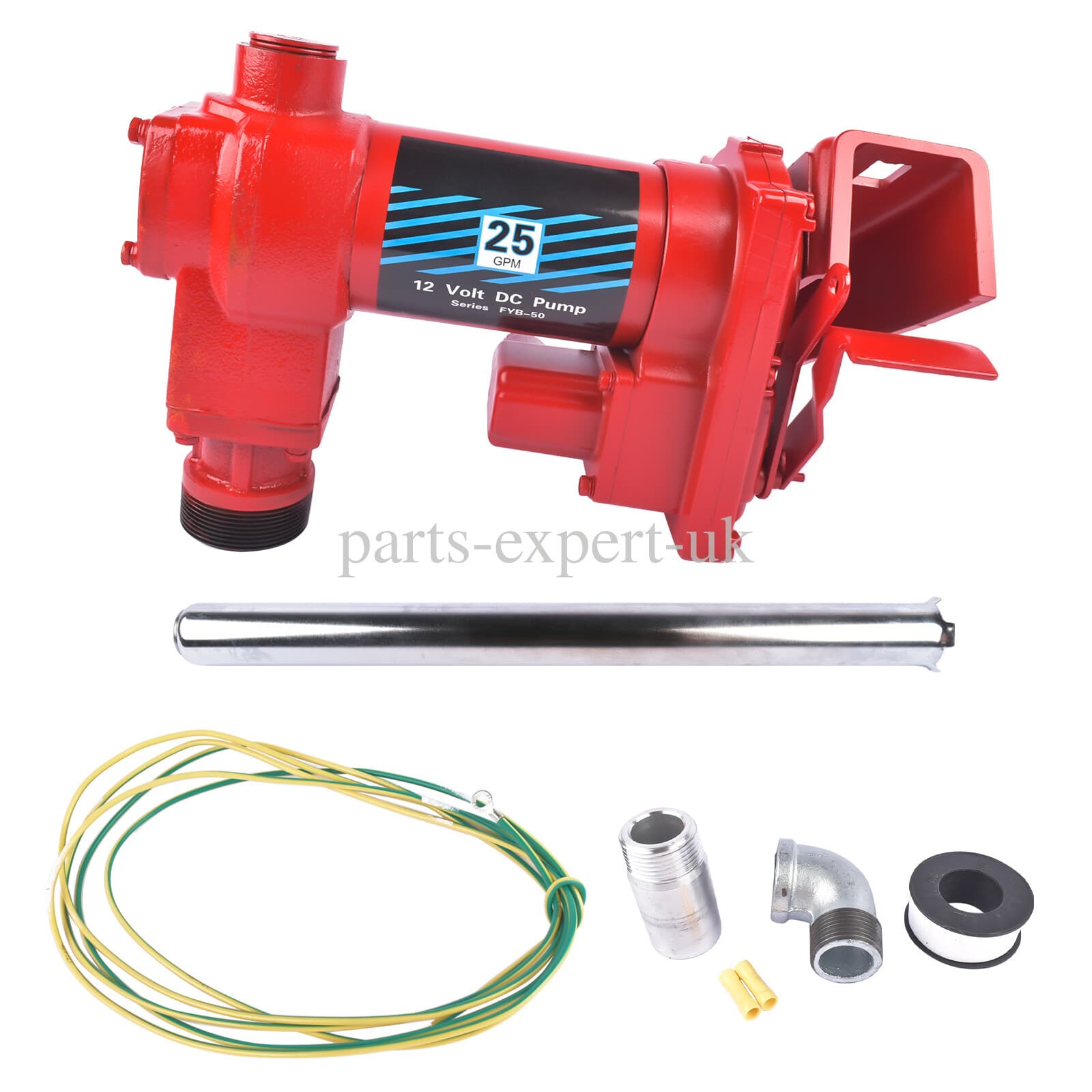 Fuel Transfer Pump 12V 25GPM High Flow DC Transfer Pump Cast Iron Gas Heavy Duty 6