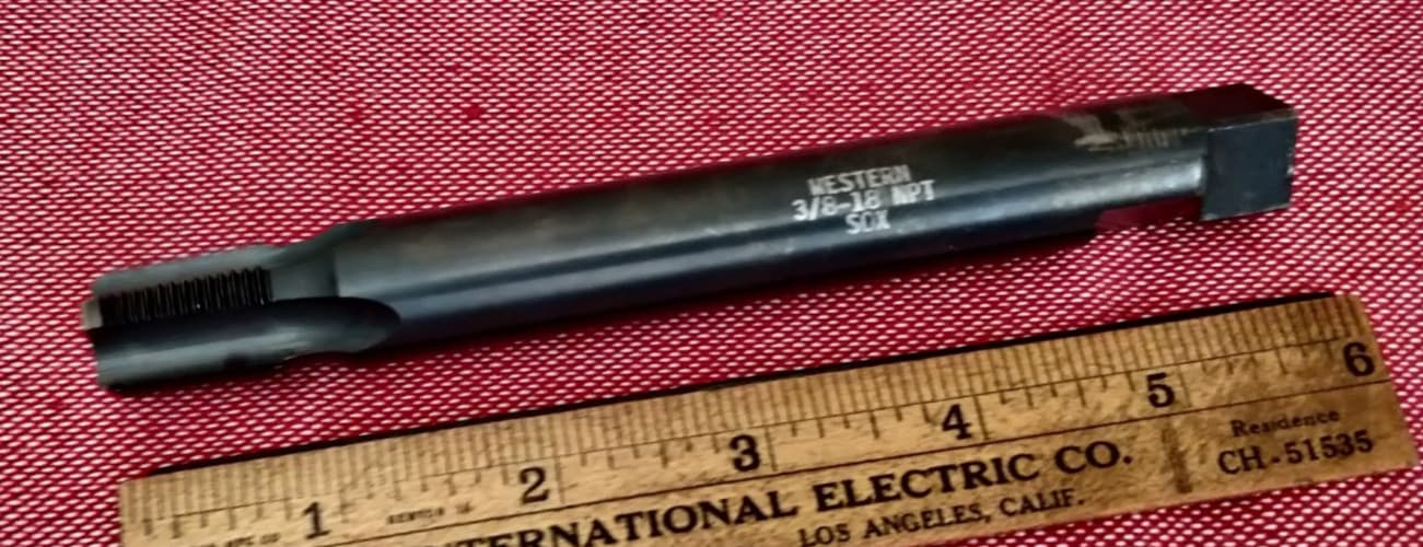 WESTERN USA 3/8-18 NPT pipe tap long extension 6"