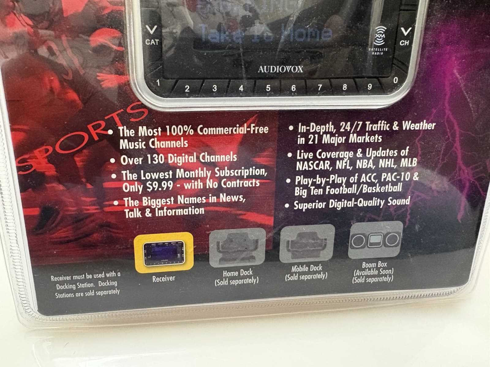 AUDIOVOX XM Satellite Radio XR9 Receiver Satellite Radio NO DOCKING STATION 2