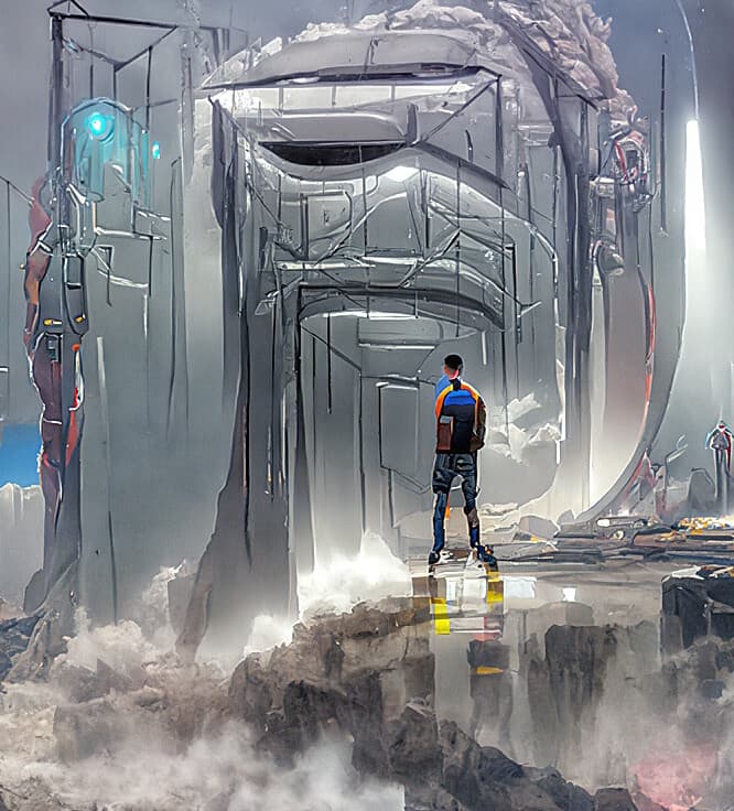 ‘Gateway To The Future ‘ - NFT #1 / 1 AI Generative Abstract Digital Art Artwork