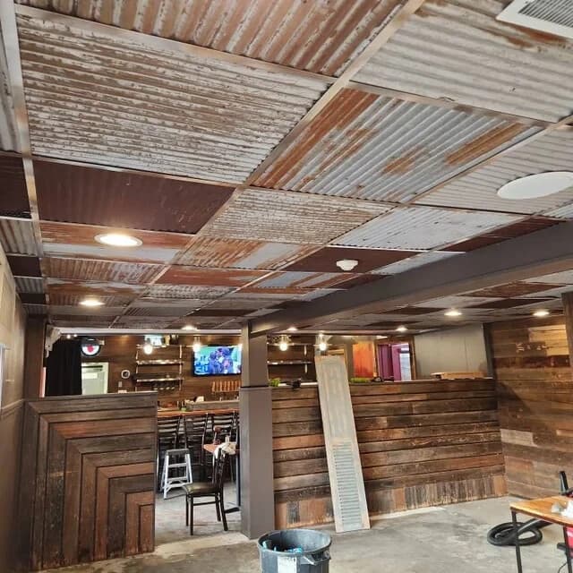 Reclaimed Barn Metal Drop Ceiling Tiles 2x2 Rustic Farmhouse Style 40 sq.ft. 3