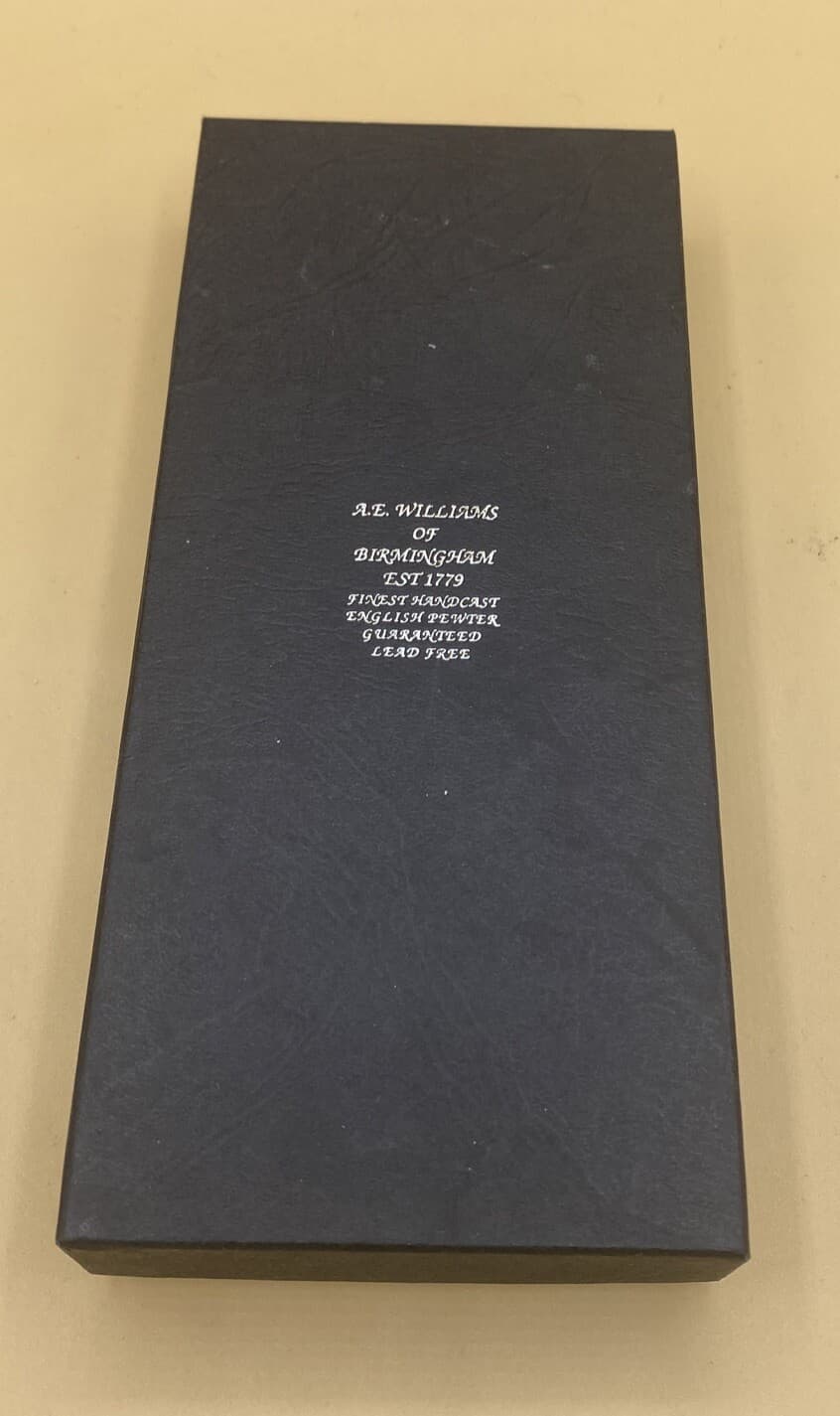 Vtg Set 6 A E Williams Victorian Ornate Pewter Bud Vases Place Card Holders IOB 3