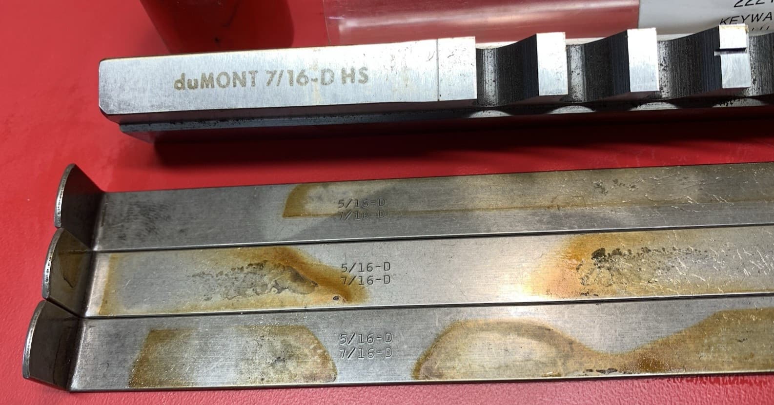 Machinist Tool: duMont 7/16" Keyway Broach (NOS) 7/16-D 22214 2
