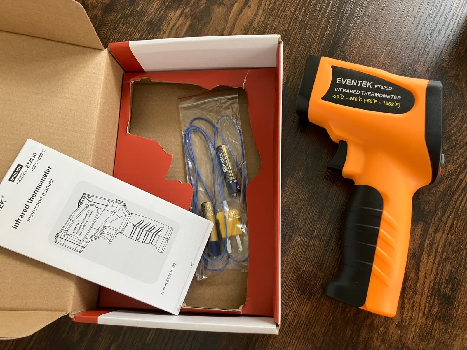 Infrared thermometer gun for environment open box never used  4