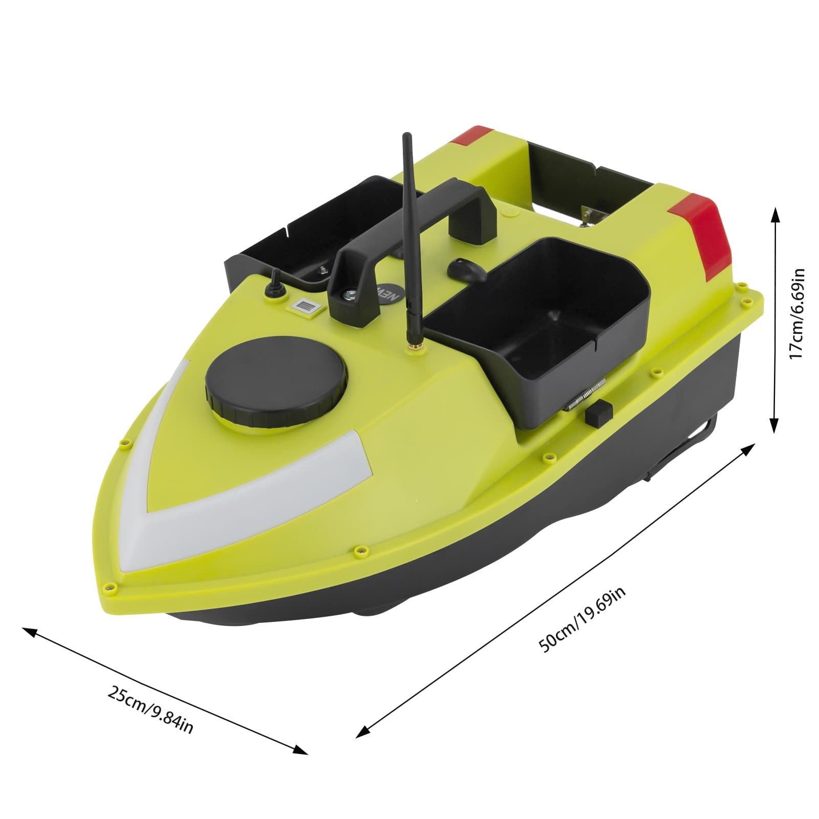 Mini Nest Boat With Gps And Light Strip 5200 Mah Package +2 Battery Green SALE 3