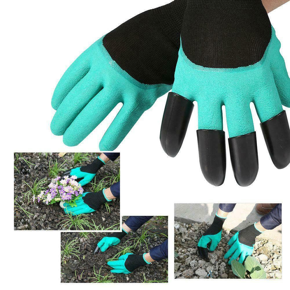 Gardening Digging Planting Pruning Tools Lawn Care 4 Claws Garden Genie Gloves 3