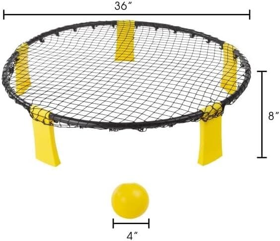 Hey! Play! Battle Volleyball – Outdoor Adjustable Round Net Tournament Set 3