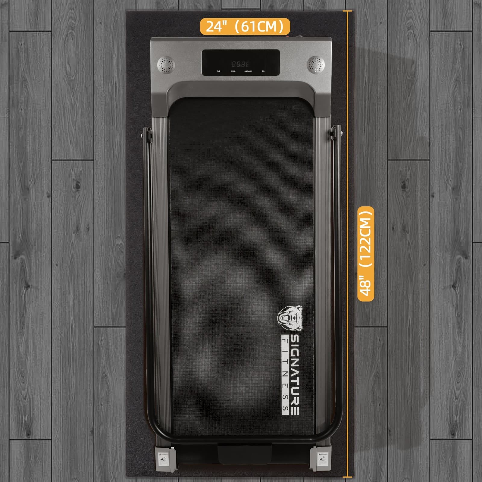 Elevon 2' x 4' High Density Gym Fitness Equipment Mat, Floor Protection, Black 3