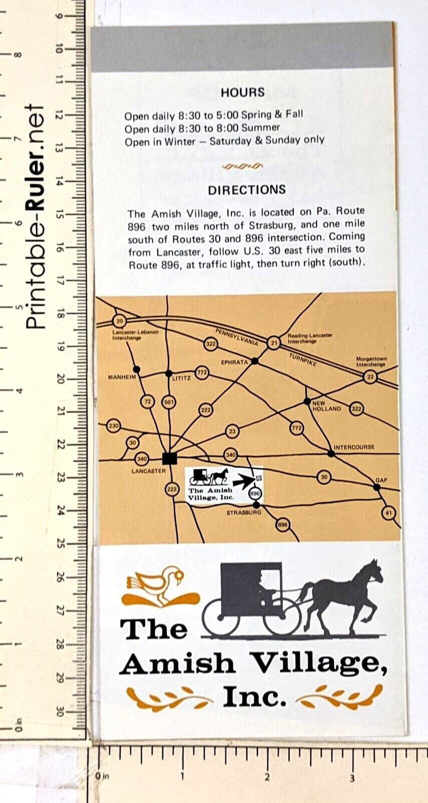 1970s Strasburg Pennsylvania The Amish Village Tours VTG Travel Brochure Gifts 4