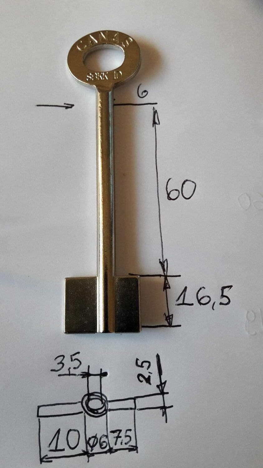 SBKK1D/Safe Key blank 2