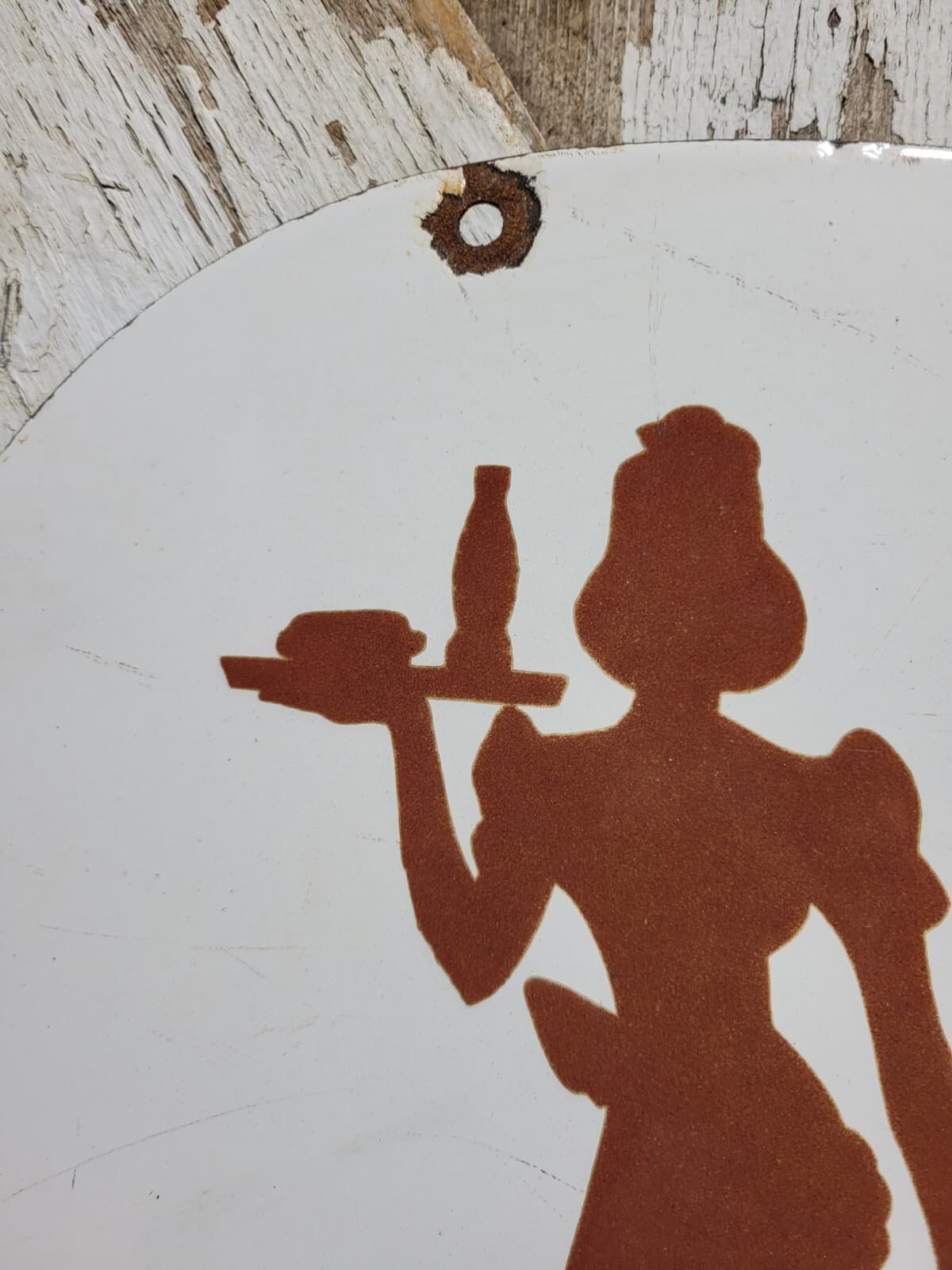 VINTAGE COCA COLA PORCELAIN SIGN SODA BEVERAGE DISPLAY DIXIE DRIVE-IN THEATER 55 4