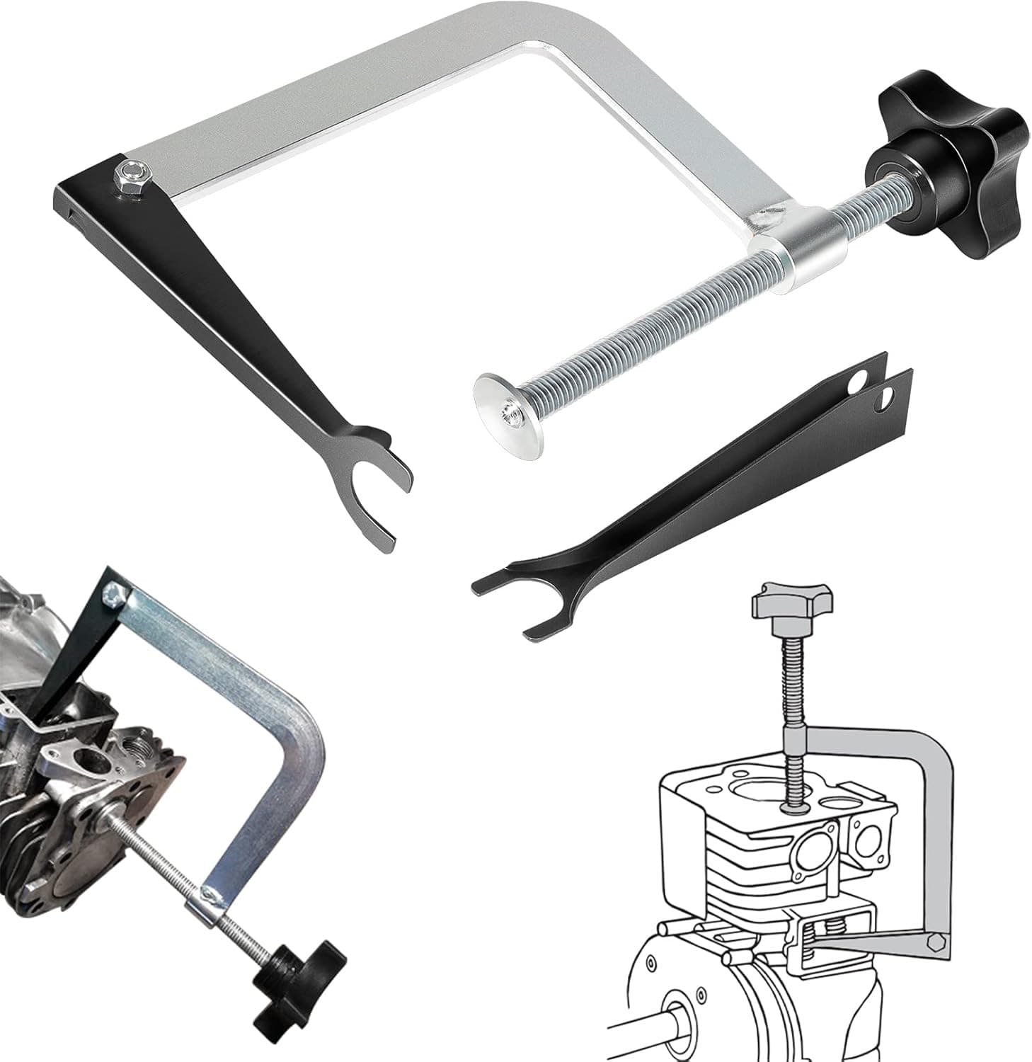 23300 Small Engine Valve Spring Compressor,Two Jaw Sizes-23360 Large Jaw and 233