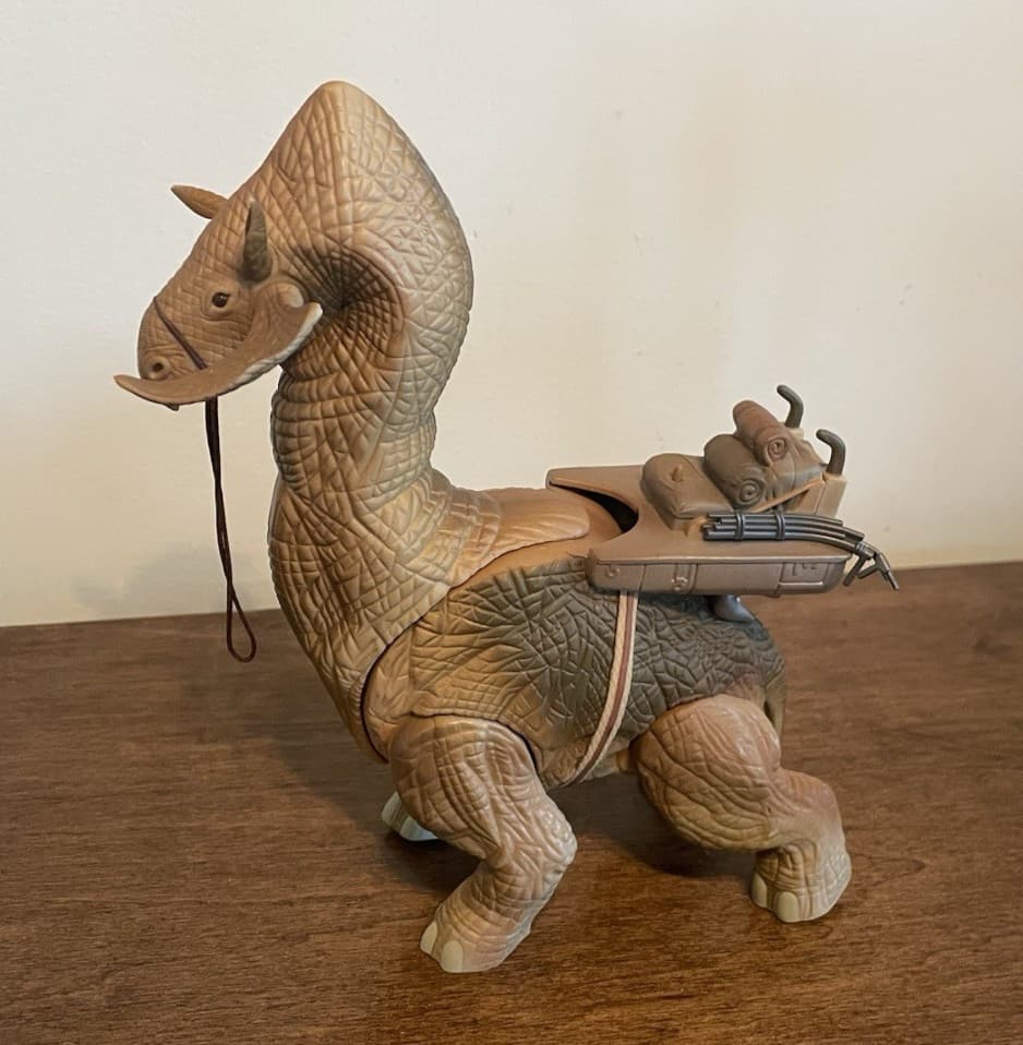 Vintage 1997 Kenner Star Wars POTF RONTO beast w/ reins + box (NO JAWA figure) 3