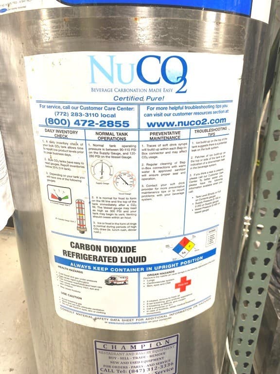 Carbonator / Carbo-Mizer 450 Bulk CO2 System Stainless steel Tank # 102 6