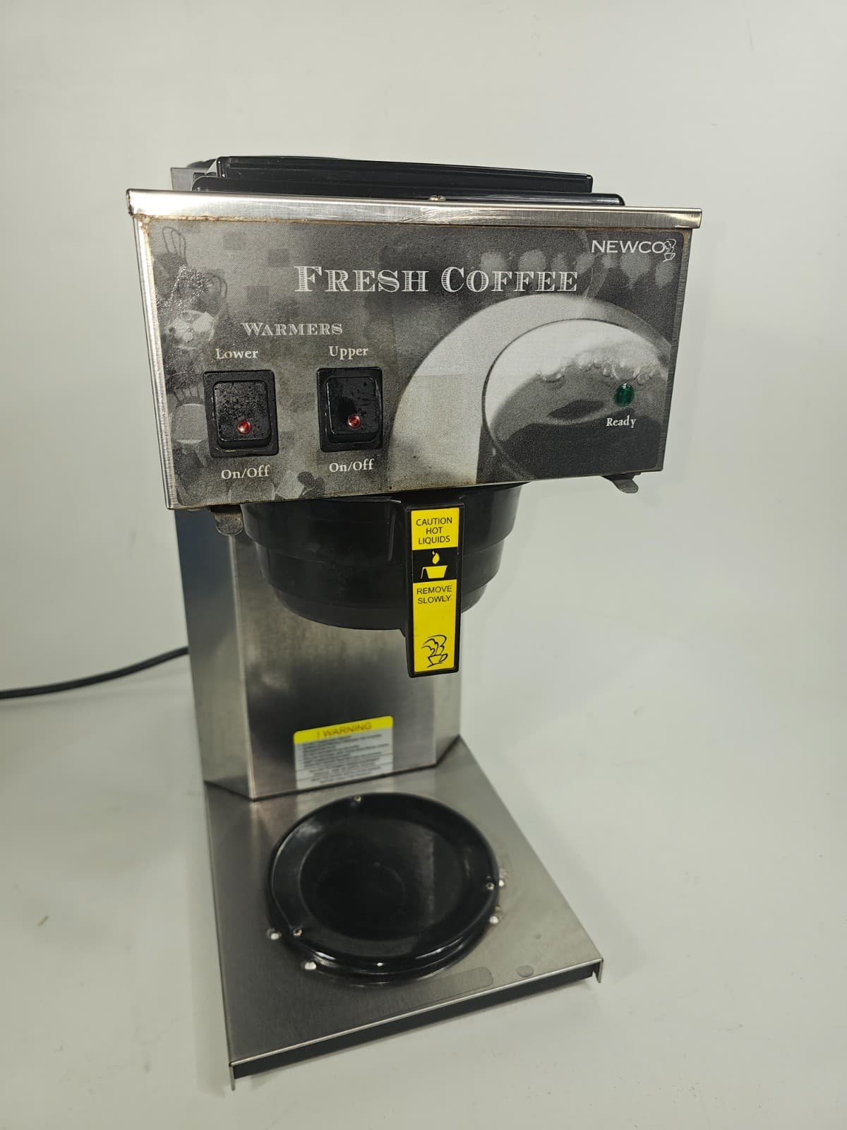 NEWCO Commercial Restaurant Coffee Maker Model AK-2 with Top Warmer