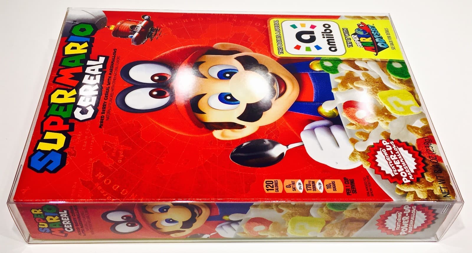 1 Box Protector For 8.4oz Super Mario Cereal Boxes Only!  Clear  Nintendo Amiibo 5