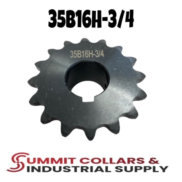 #35 Roller Chain Sprocket B Type 3/4" Bore Hardened 16 Tooth 35B16H-3/4/1PK