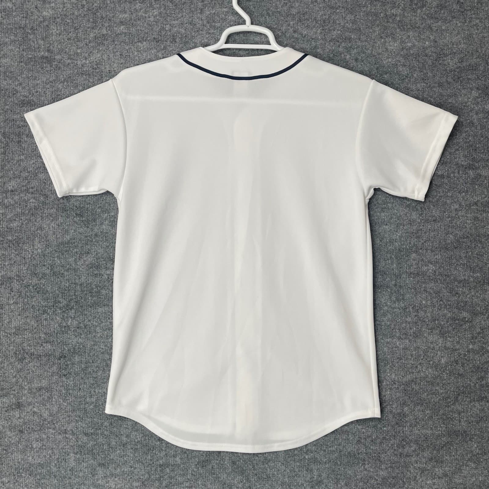 Majestic Detroit Tigers MLB Baseball Women's Size XL Jersey White Blue 2