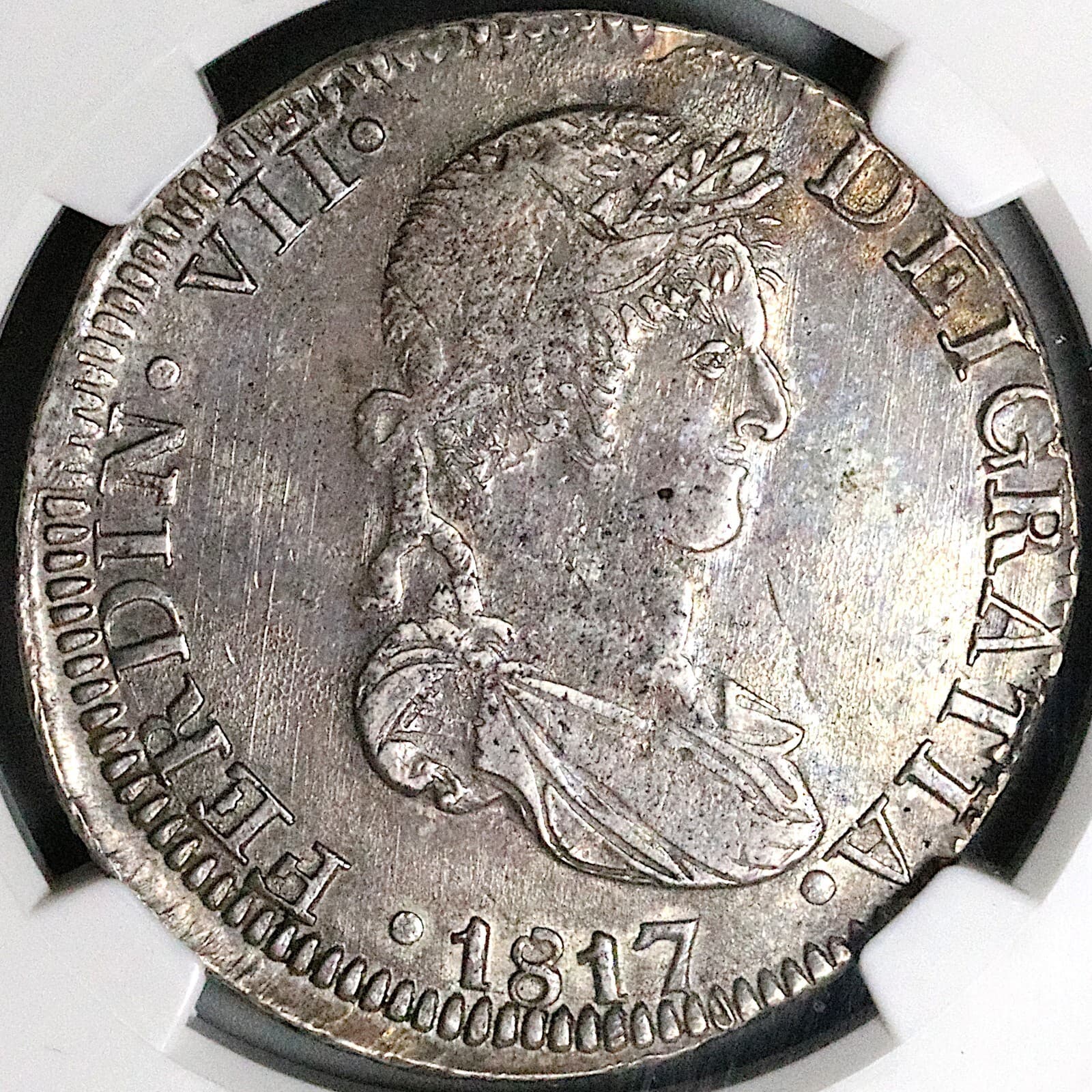 1817-Zs NGC AU 55 Mexico 8 Reales War Independence Zacatecas Mint Coin 23110603C