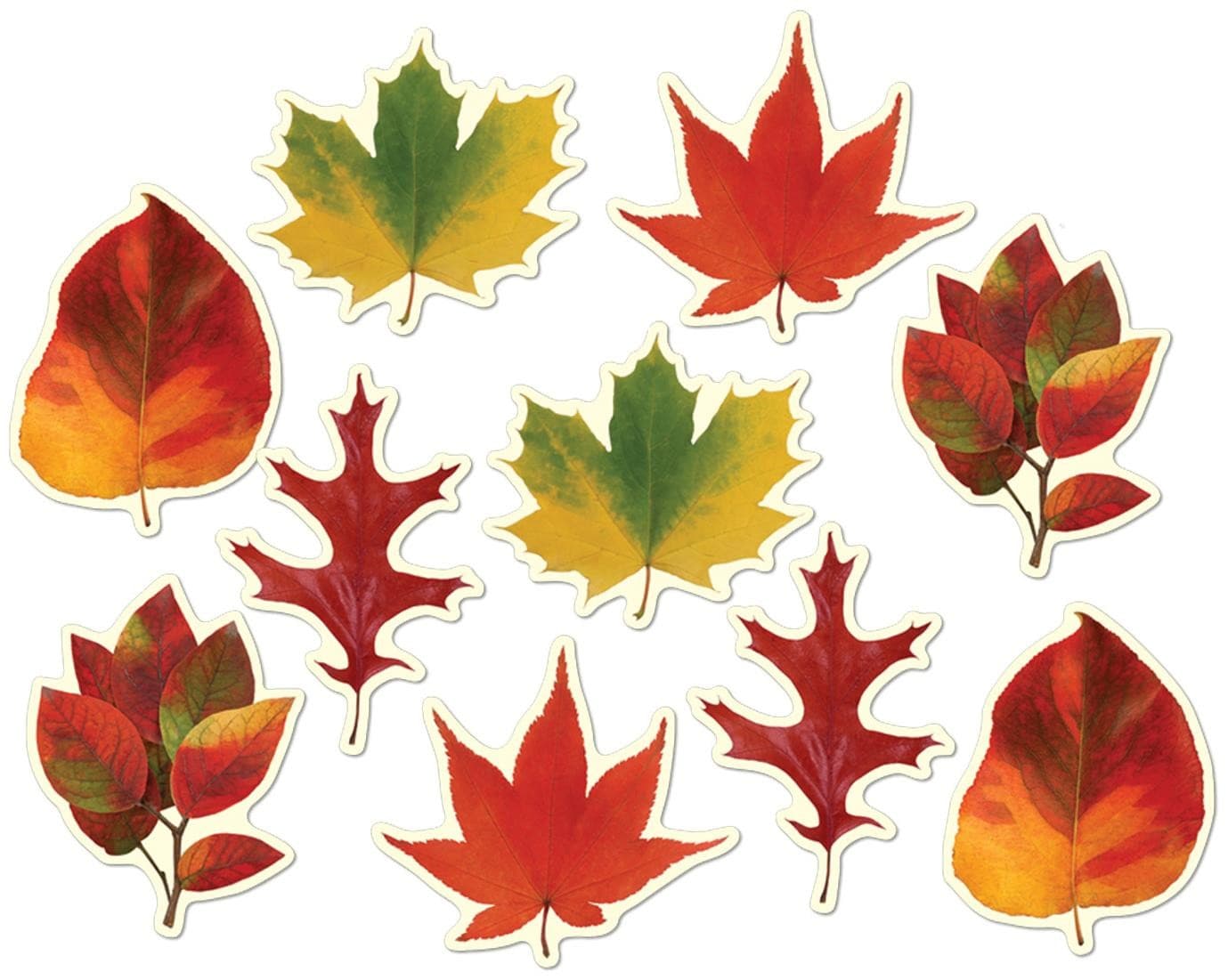 Mini Leaf Cutouts of Size 4"-4¾" - Beistle