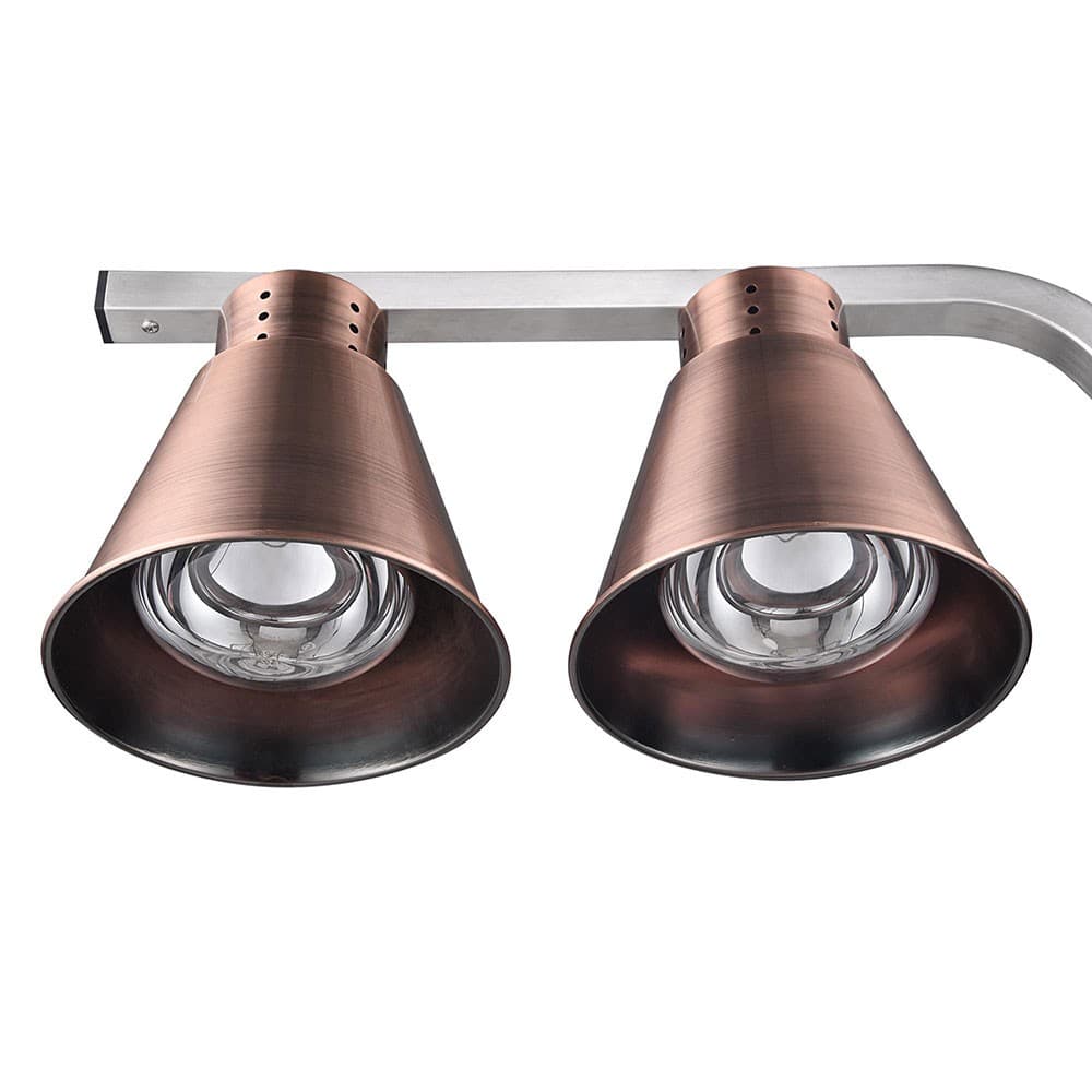 WeChef Commercial Food Heat Lamp Dual Bulb Countertop Food Court Restaurants 4