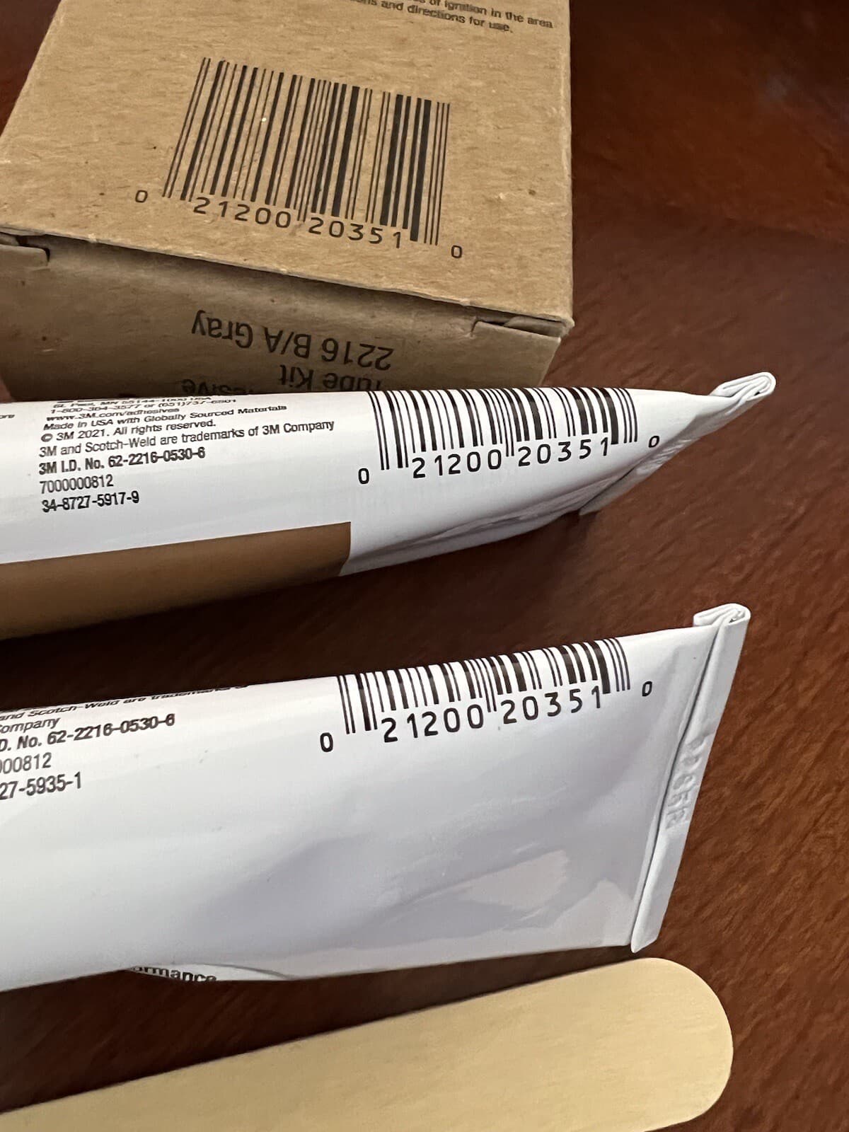 3M ScotchWeld Epoxy Adhesive EC-2216 Part B/A, Gray, Kit -SOLD AS 2 PACK(2 Kits) 5