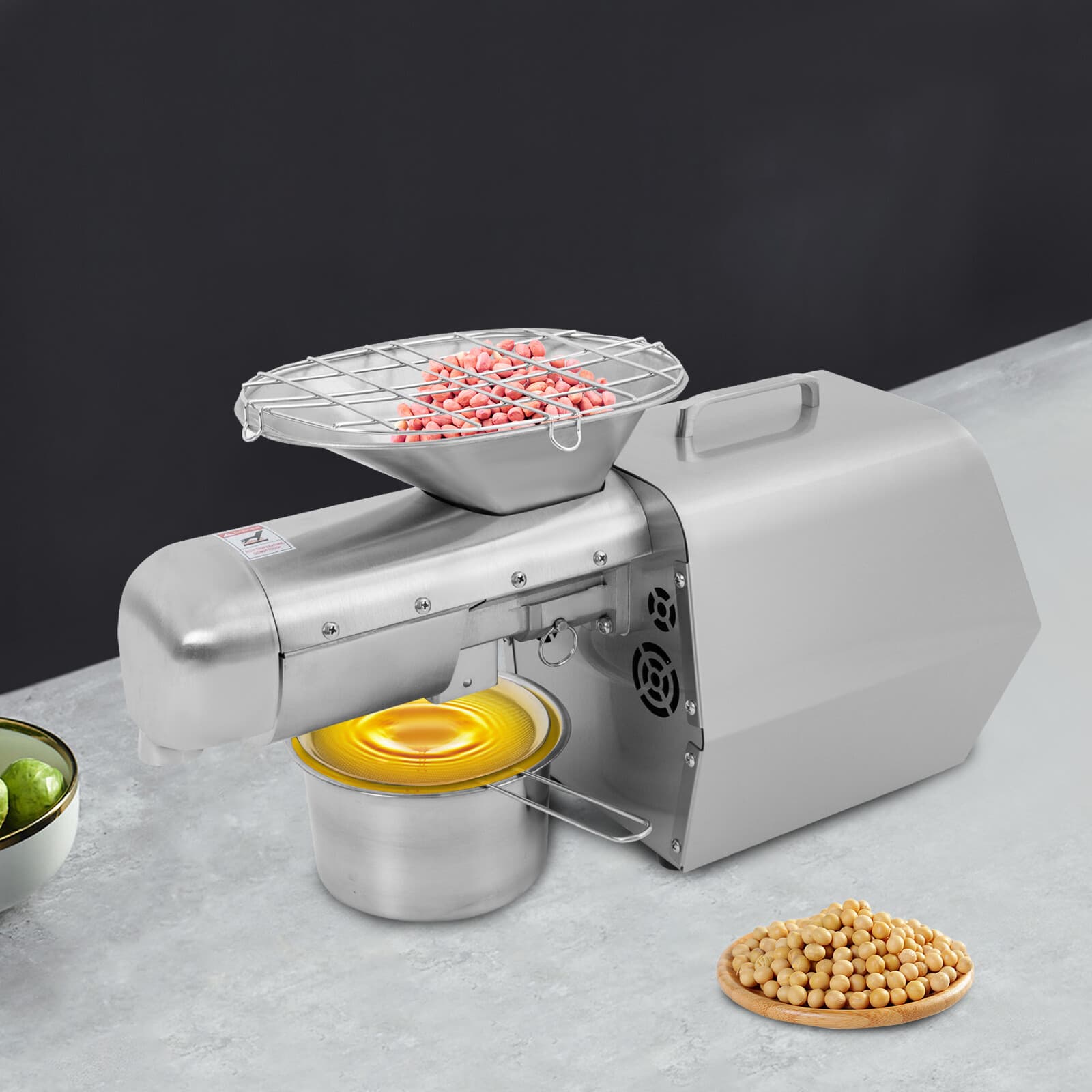 Oil Press Machine Seed Oil Extractor Stainless Steel Cold &Hot Oil Press Machine 5