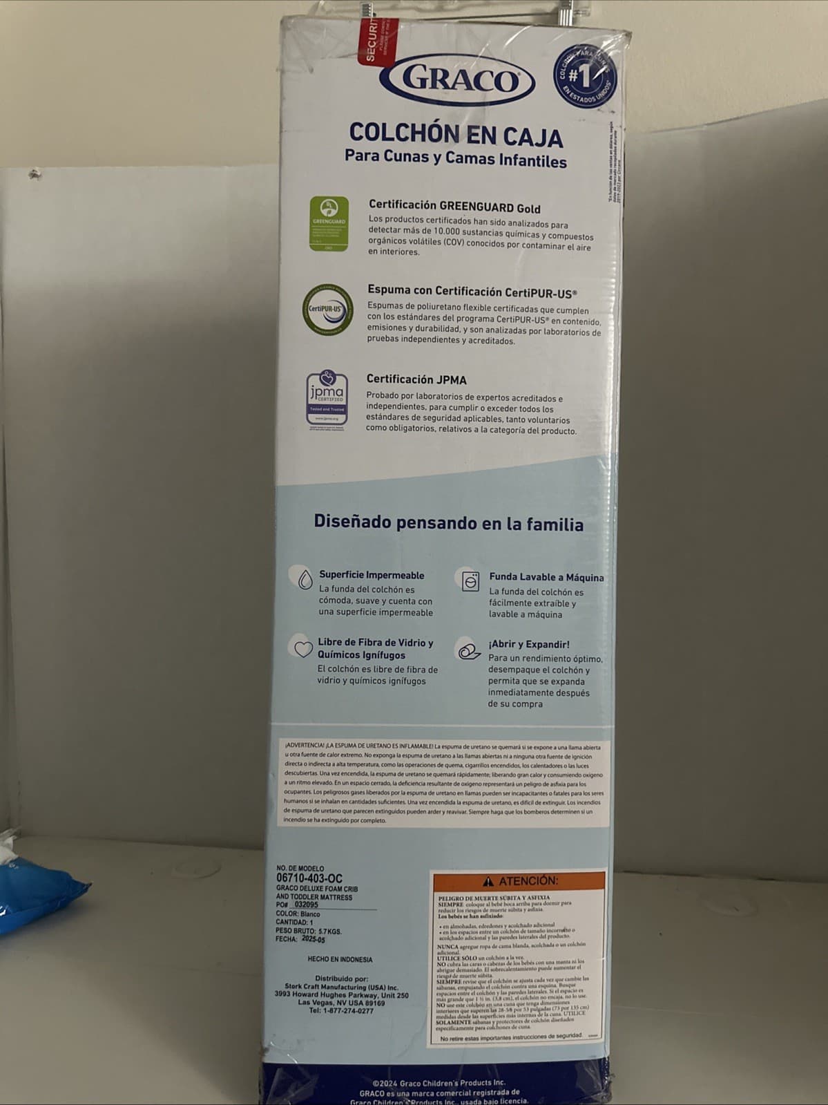 GRACO Deluxe Foam Mattress In A Box For Standard Size Baby Crib And Toddler Bed 4