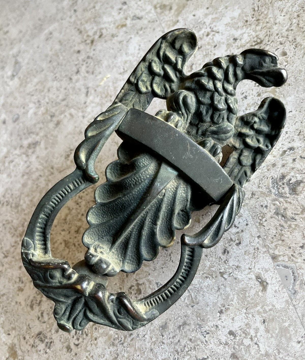 8" inch ANTIQUE dated 1914 AMERICAN EAGLE ARCHITECTURAL SALVAGE DOORKNOCKER 4