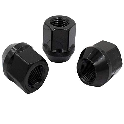  Set of 20 1/2 Open End Lug Nuts 1" 1/2" Black 13/16" Hex Open - Rainy Climate 4
