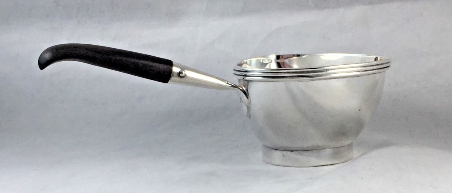 Nice German 925 Sterling with Wood Handle Sauce Boat- 1 7/8" Tall 2