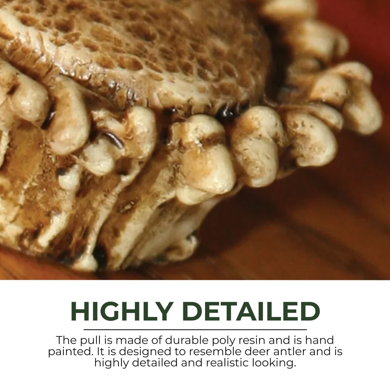 Rivers Edge Products 2-Pack Cabinet Knobs, Poly Resin Drawer Pulls With Screws, 3