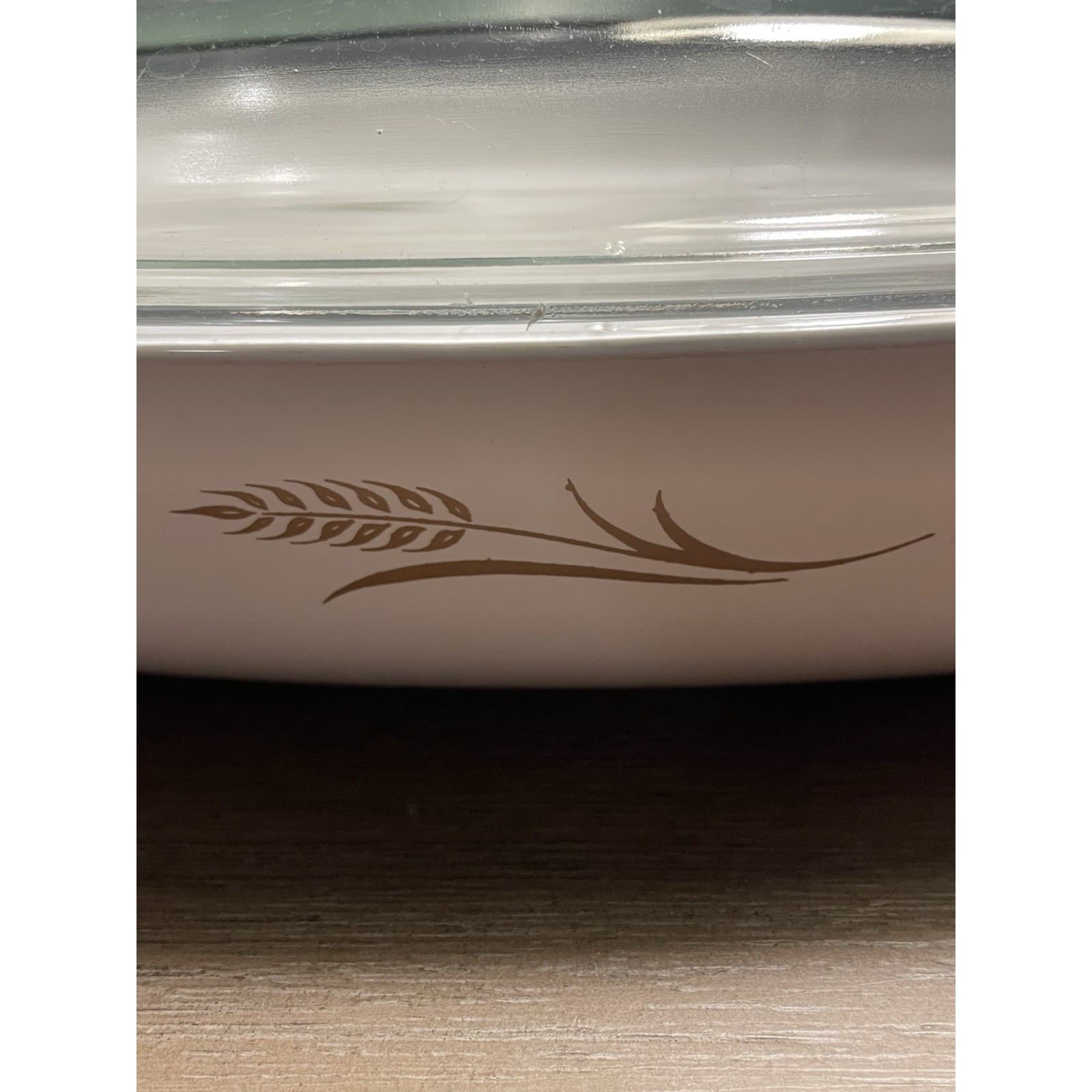 VTG Corning Ware Amber Waves Of Grain Covered Casserole Wheat W-10-B W/ Lid 6