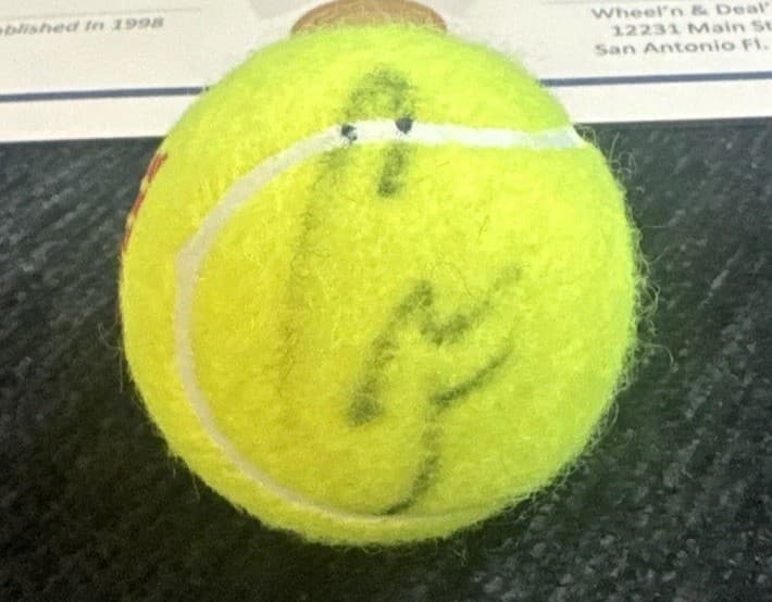 Carlos Alcaraz SIGNED US Open  Autographed TENNIS BALL Auto  w/ COA & Proof !! 4