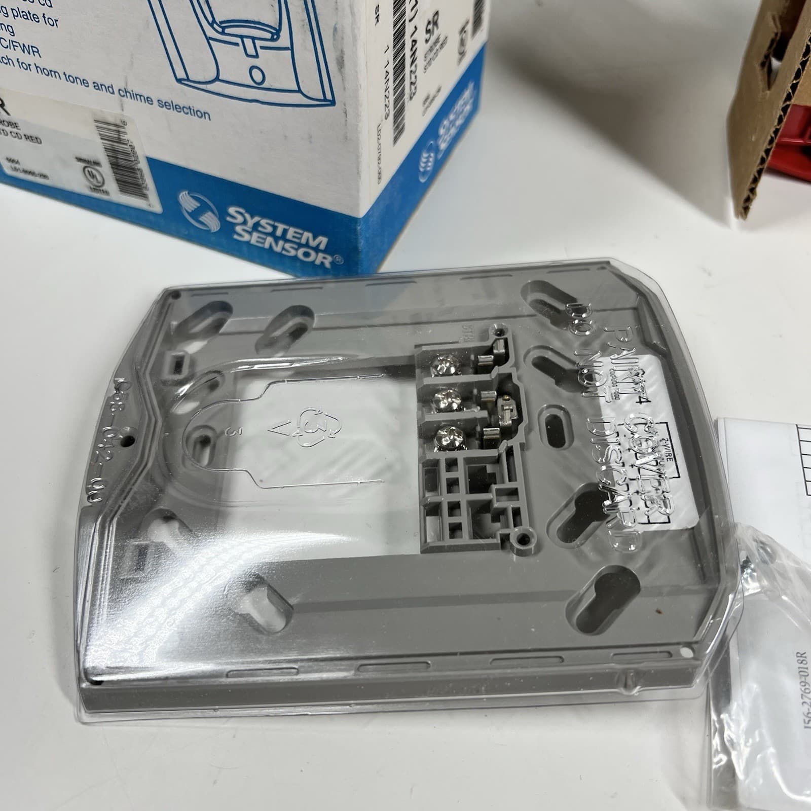 System Sensor SpectrAlert SR Fire Alarm Strobe Red w/ Mounting Plate NEW 6