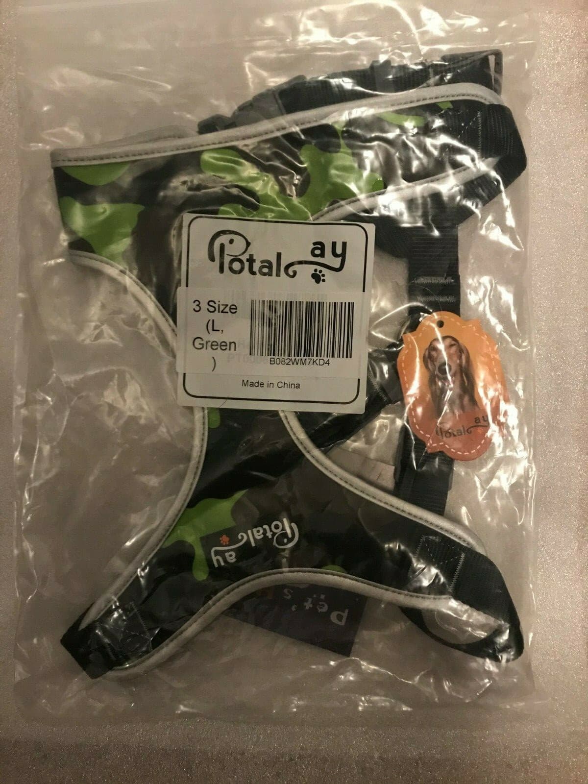 New Potalay - L - PT0006 Comfort & Control Dog Harness - Green & Black