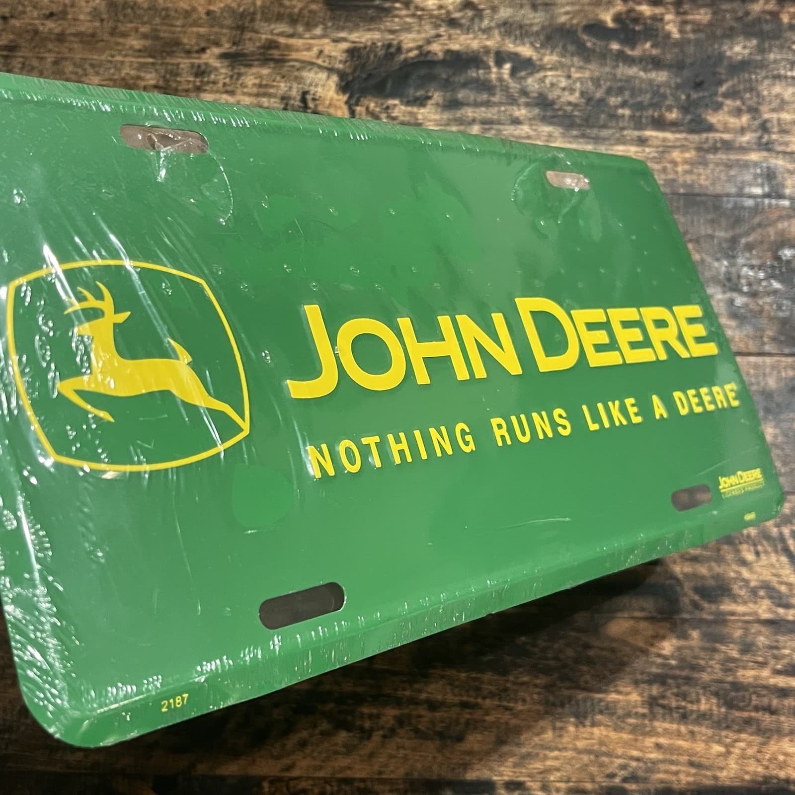 New John Deere Embossed Green Yellow Agriculture Farming License Plate Man Cave 3