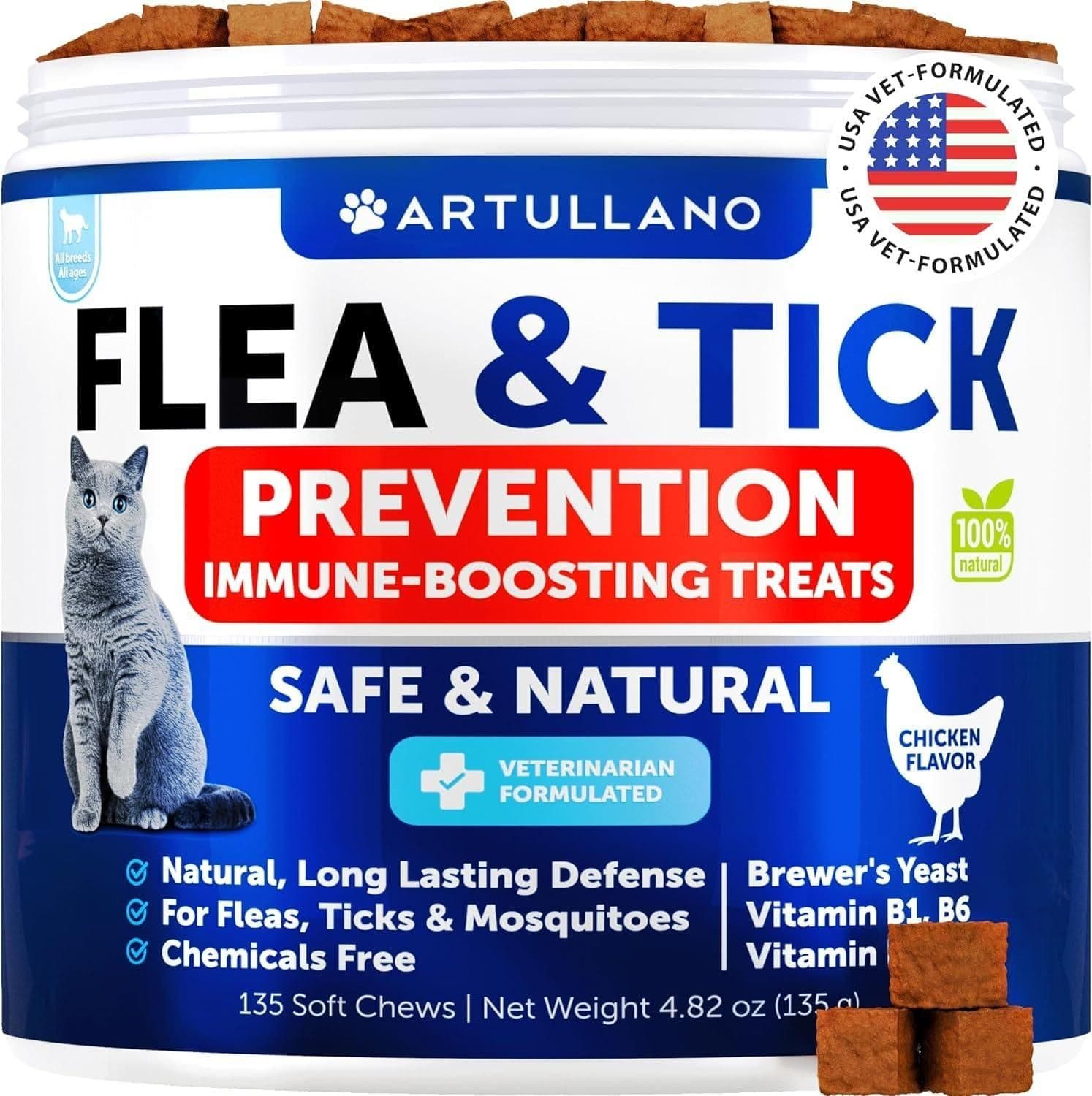 Flea Treatment for Cats Natural Flea and Tick Prevention Supplement for Cats Kit