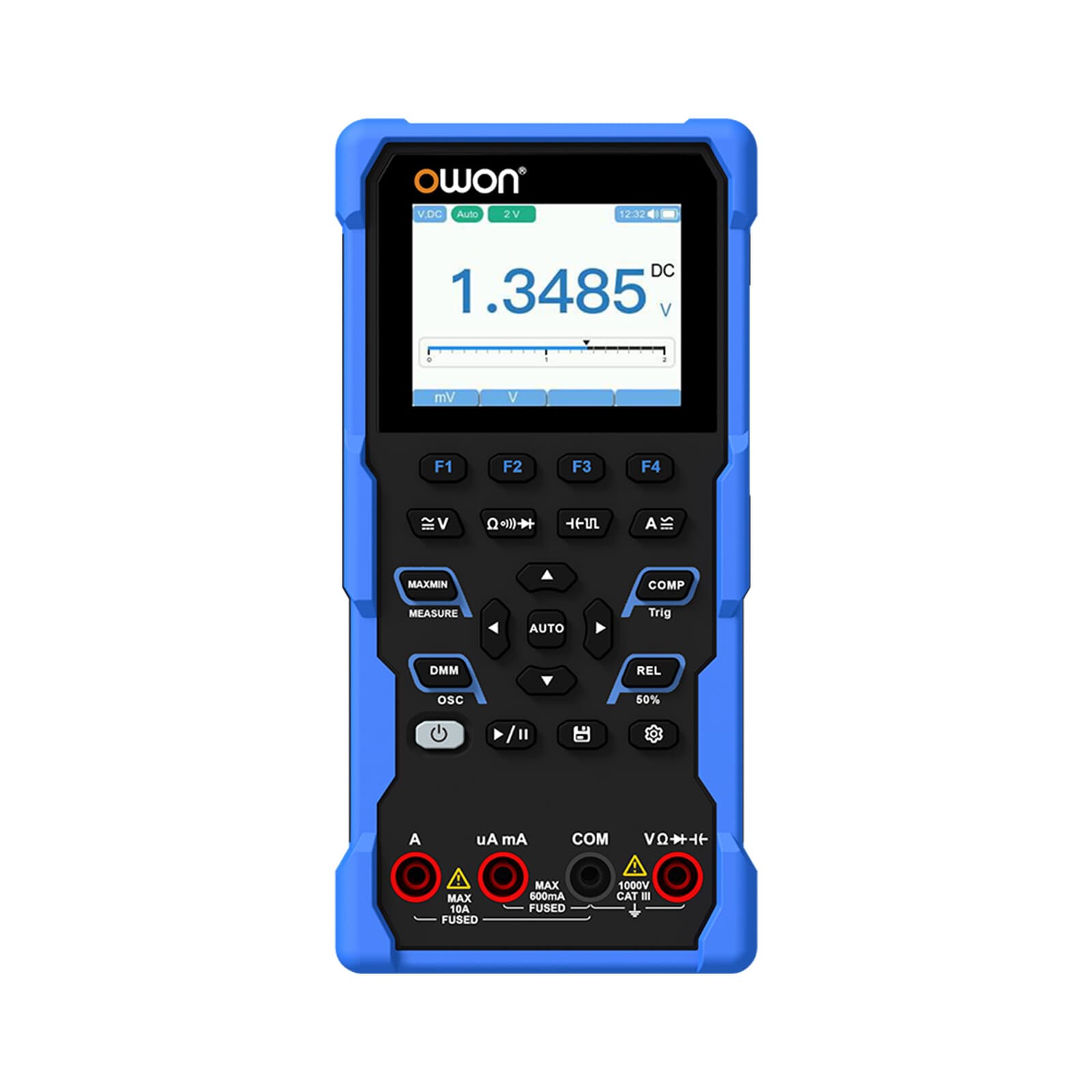 Owon HDS120 Oscilloscope Multimeter 1MHz True RMS CATⅢ 1000V AC/DC Volt Current 6