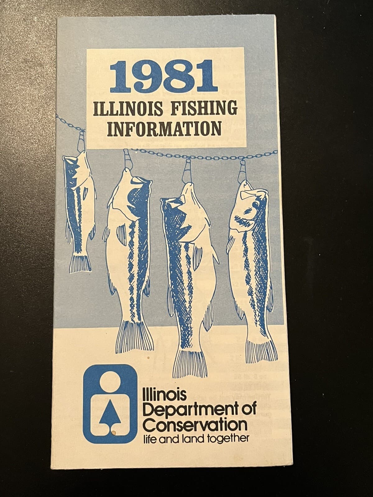 Vintage 1981 Illinois Fishing Information pamphlet  IL Dept of Conservation