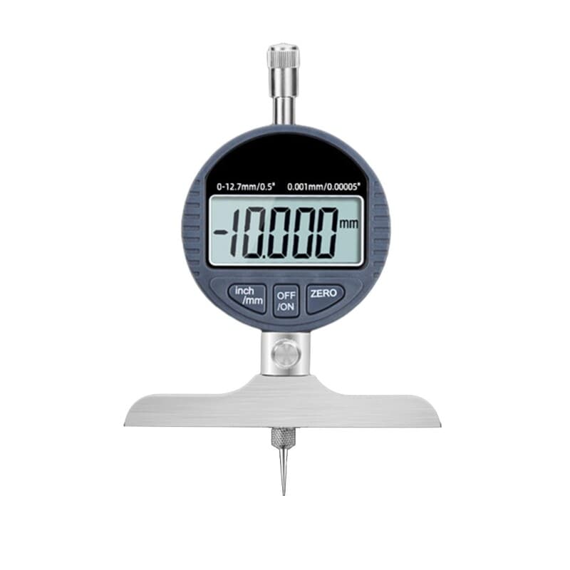 Depth Gauge Digital Indicator 0-12.7mm / 0-25.4mm Digital Dial Depth Gage Base 2