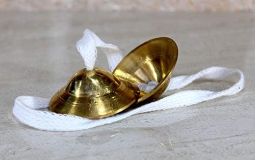  - Brass Tibetan Tingsha Manjeera Clash Cymbals or Hand Cymbals - Traditional  3