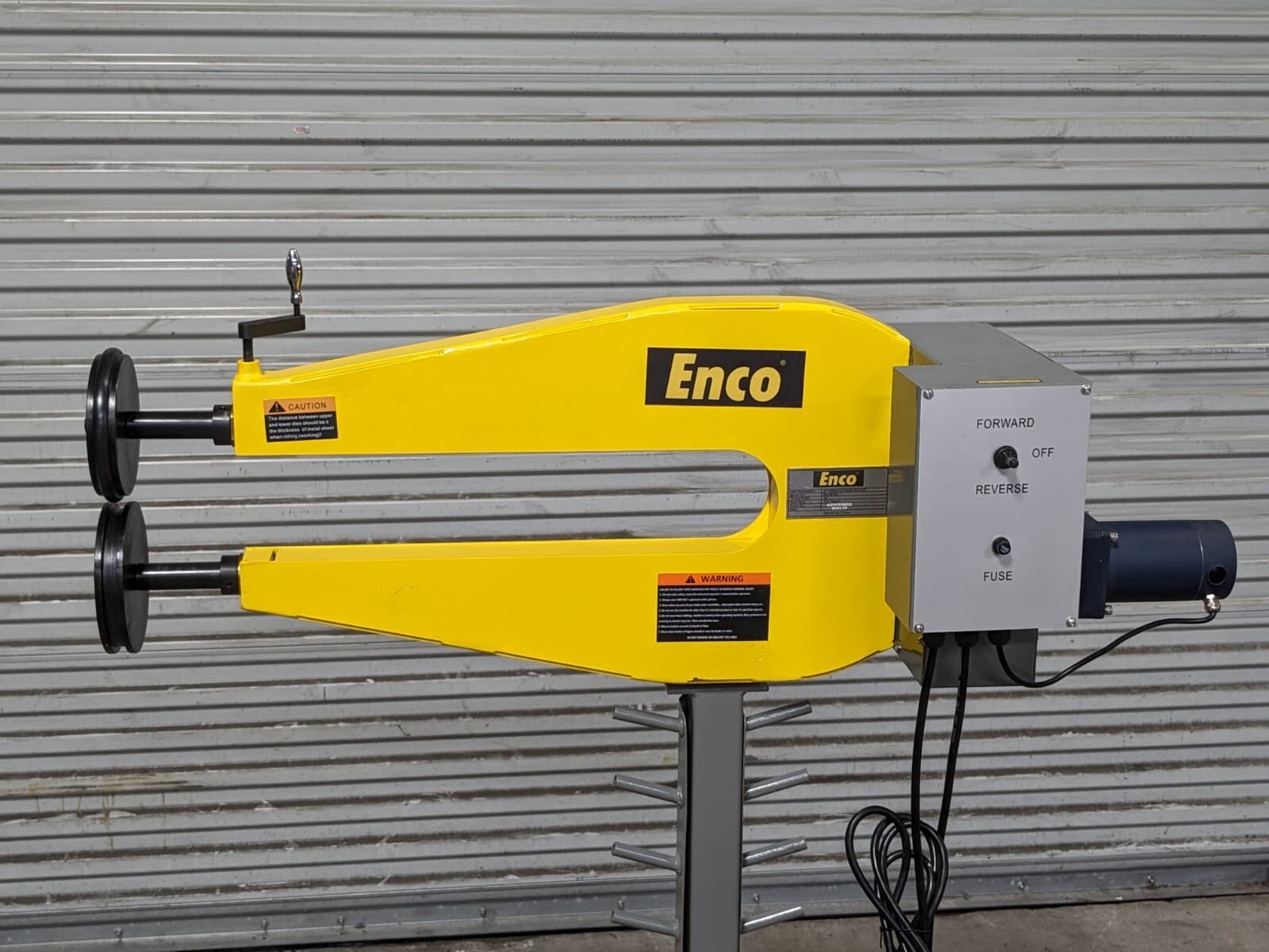 Enco Electric Bead Roller 20 Ga. Capacity 24 In. Throat Depth 110v 1.5 Amp 2