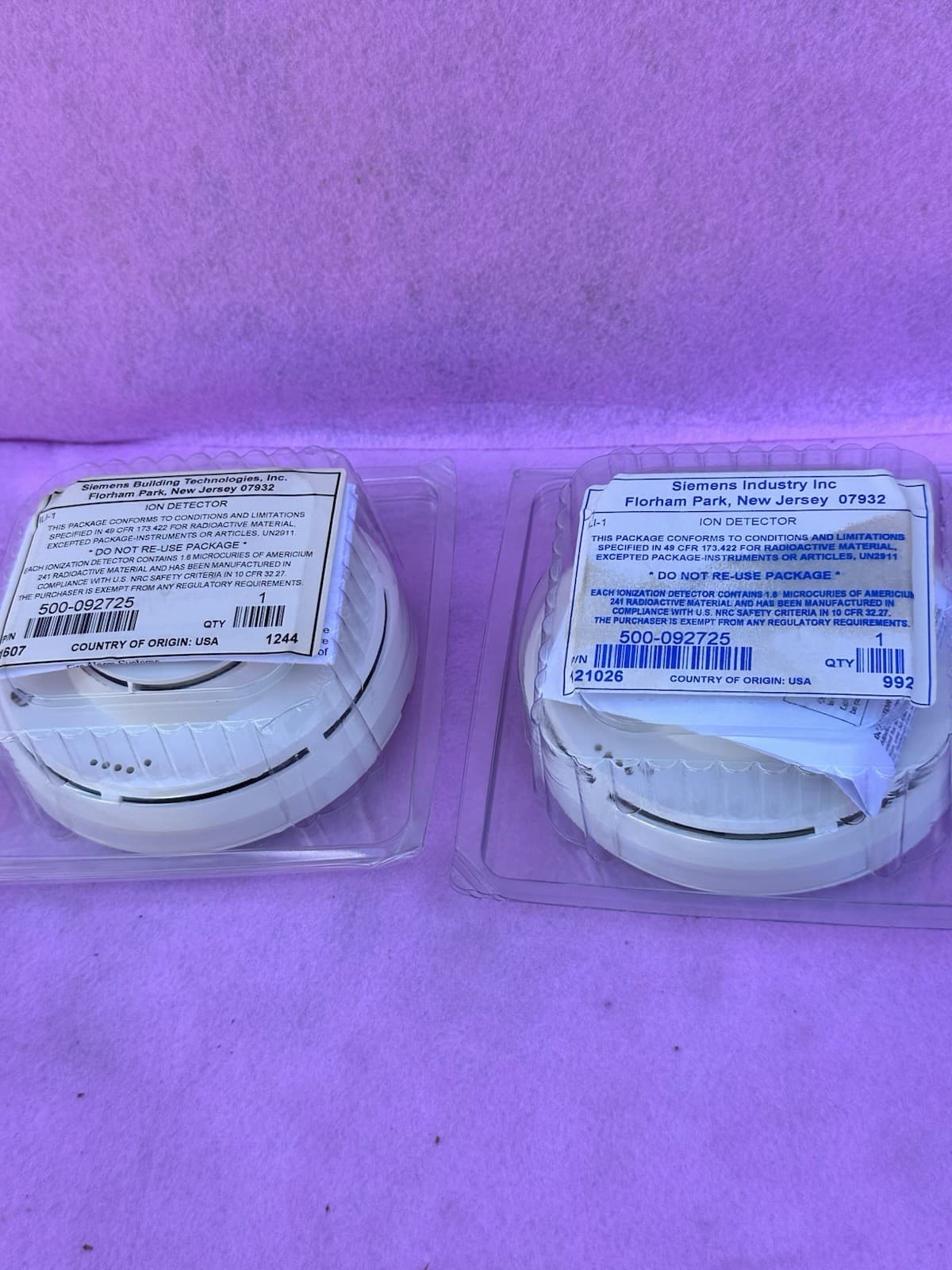 Lot Of 1.   SIEMENS ILI-1 SMOKE DETECTOR 5