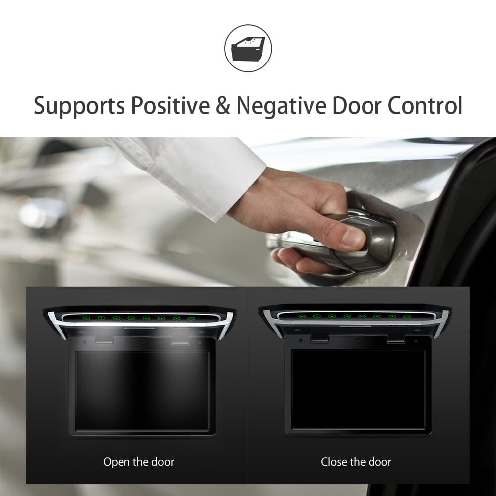 10.2" Overhead Car Roof Mounted Flip Down HDMI TFT Screen Monitor 1080P Video IR 5