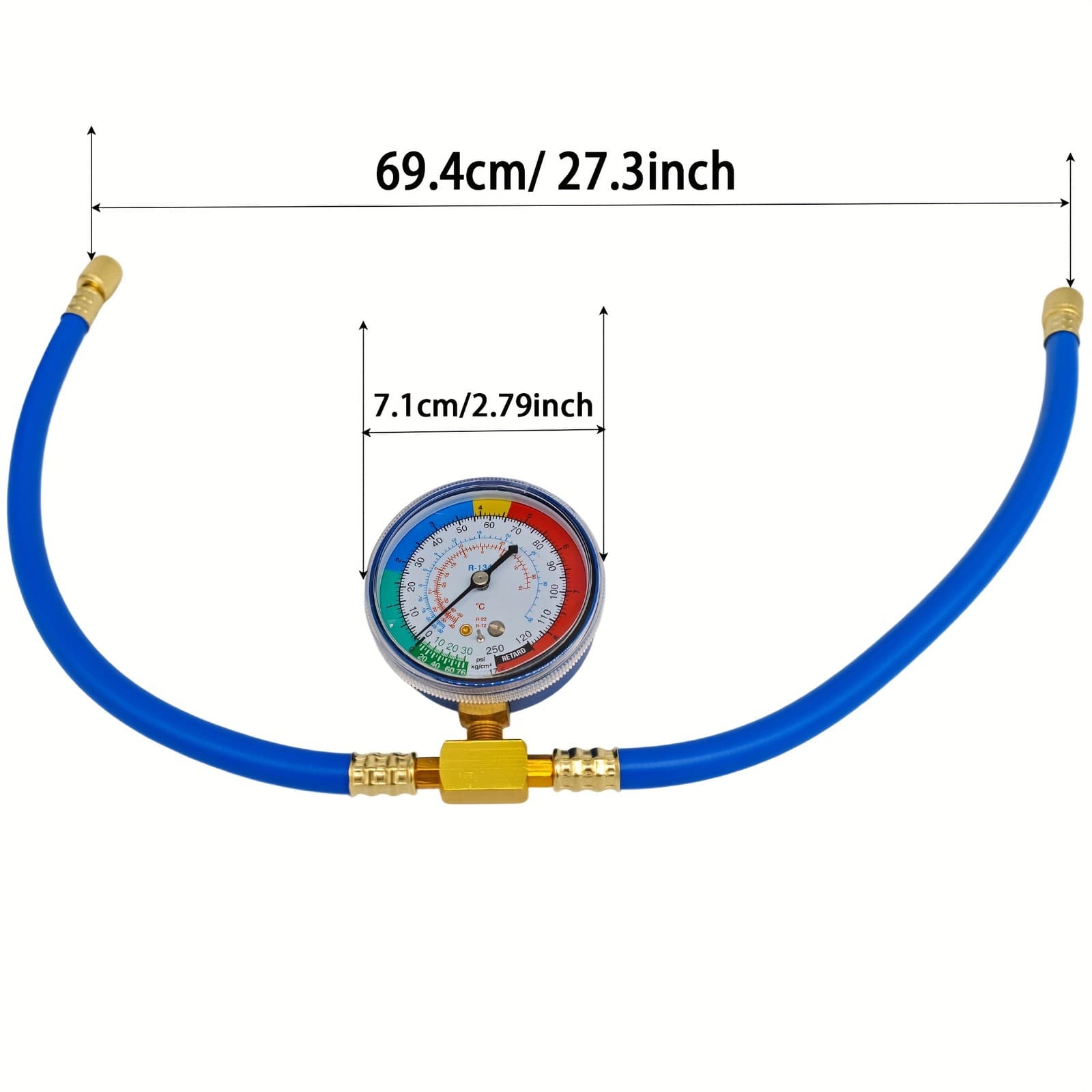 Air Conditioner Refillable Refrigerant With Low-Pressure Connector And Gauge 3