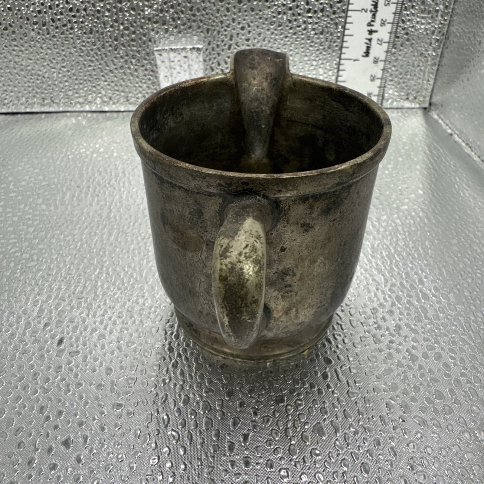 Vintage Wear Brite Nickel Silver Soldered Small Creamer Pitcher Grand Silver Co 2