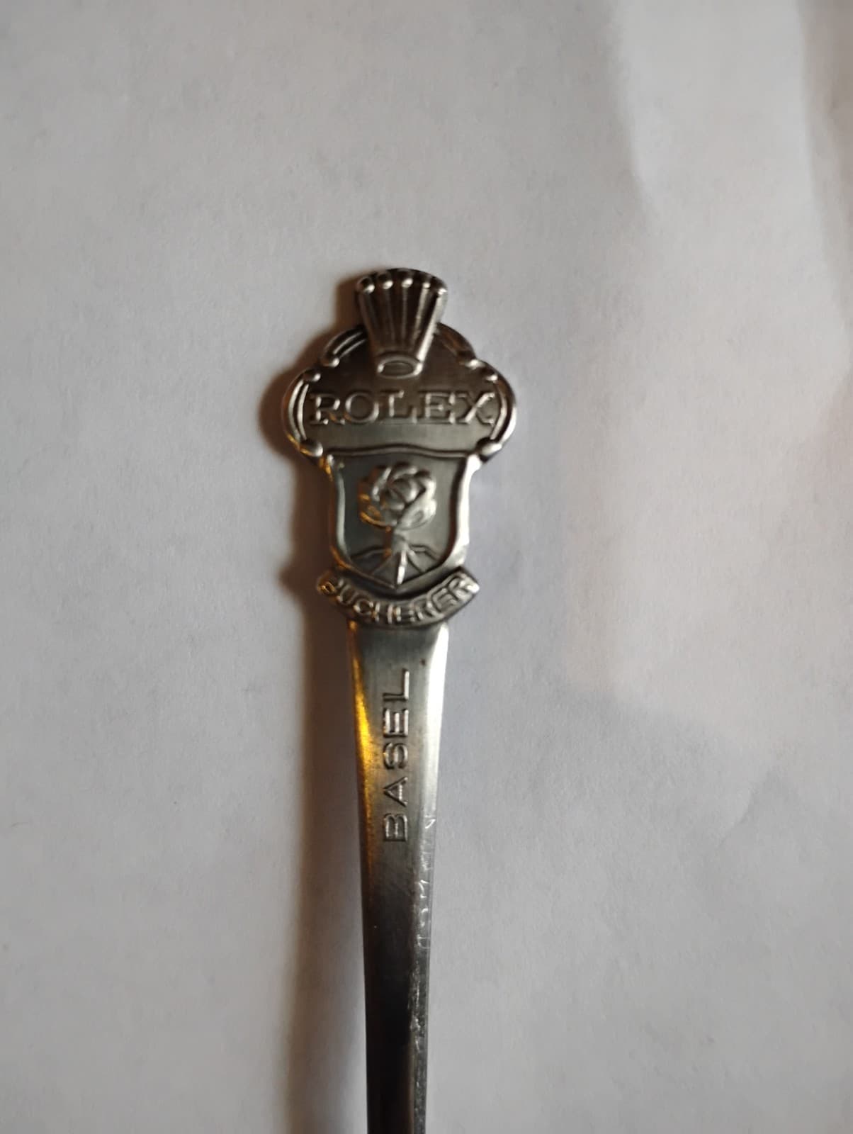 Rare Basel Rolex Bucherer Watches B100 12 Vintage Souvenir Spoon Collectible 2