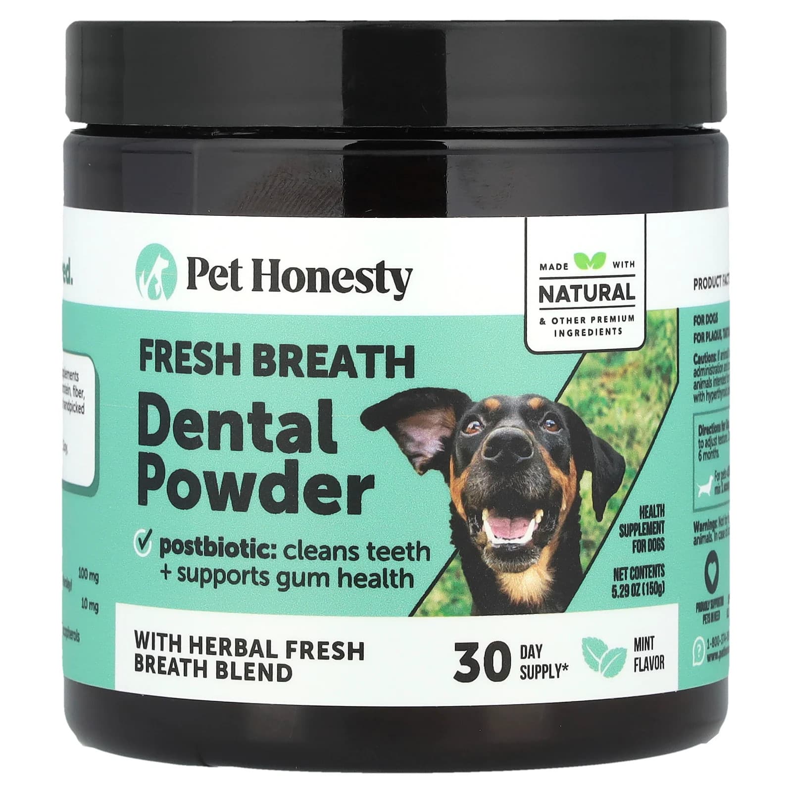 Fresh Breath Dental Powder, For Dogs, Mint, 5.29 oz (150 g)