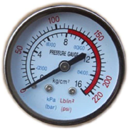 2 PCS Air Pressure Gauge Max 220 PSI 16 bar 1/8" BSP Thread For Air Compressor 2